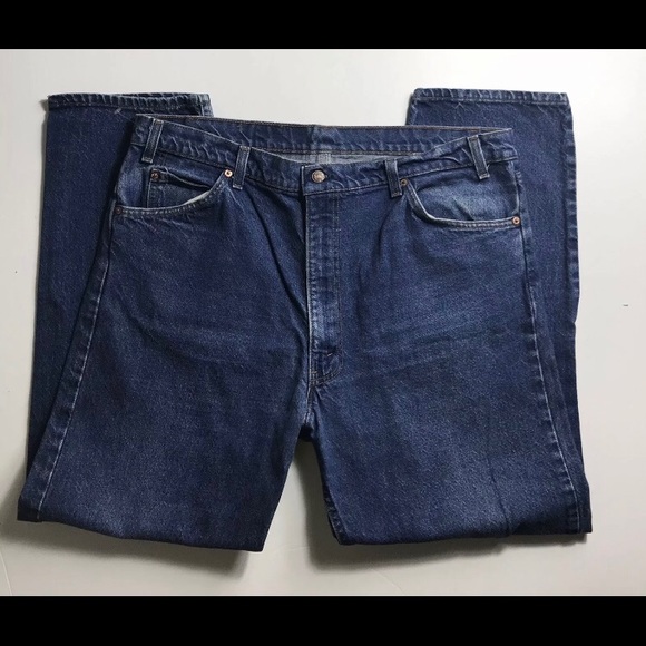 Men’s Vintage Levis Orange Tab 505 Straight Leg Medium Wash Size 42 Waist Jeans - Picture 2 of 10